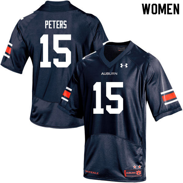 Women #15 Jordyn Peters Auburn Tigers College Football Jerseys Sale-Navy